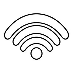 wifi sign icon over white background. vector illustration