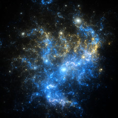Obraz na płótnie Canvas Abstract fractal illustration looks like galaxies