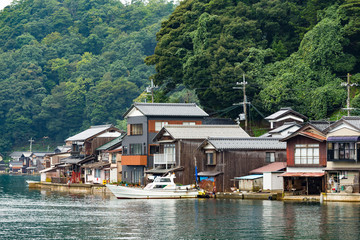 Naklejka premium Japanese old town, Ine-cho in Kyoto of Japan