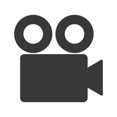 video camera icon over white background. vector illustration
