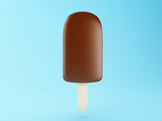 3d Popsicle on a light blue background.