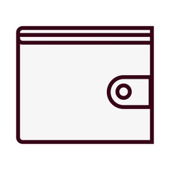 wallet accessory icon over white background. vector illustration