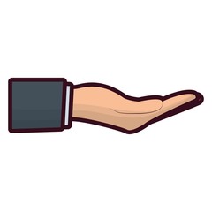 hand icon over white background. vector illustration