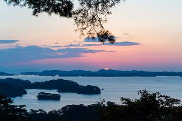 Fototapeta na wymiar Sunrise in Matsushima