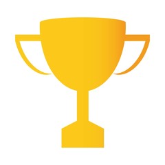 trophy cup icon over white background. vector illustration