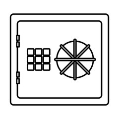 safe box icon over white background. vector illustration