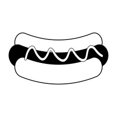 hot dog icon over white background. vector illustration