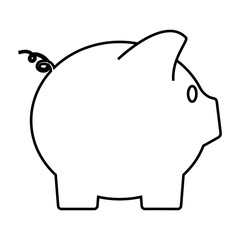piggy bank icon over white background. vector illustration