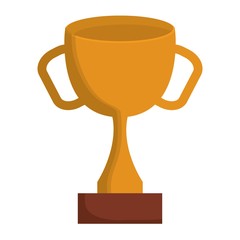 trophy cup icon over white background. vector illustration