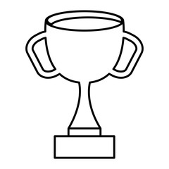 trophy cup icon over white background. vector illustration