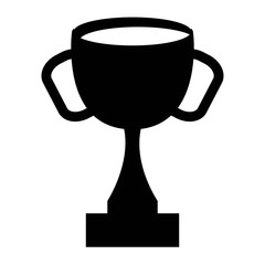 trophy cup icon over white background. vector illustration