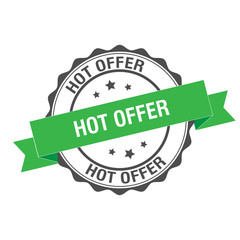 Hot offer stamp illustration