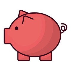 piggy bank icon over white background. vector illustration