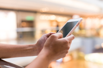 Woman using smart phone