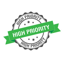 High priority stamp illustration
