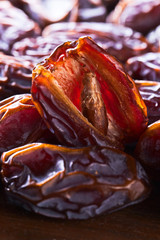 Close-up of juicy ripe dates