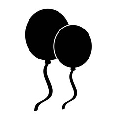 balloons icon over white background. vector illustration