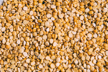 Dried peas on a dark background