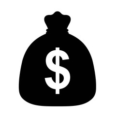 money sack icon over white background. vector illustration