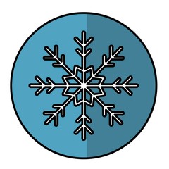 winter snowflake icon over white background. colorful design. vector illustration