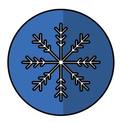 winter snowflake icon over white background. colorful design. vector illustration