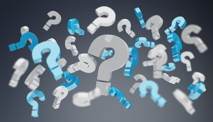 3D rendering question marks