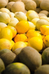 Fresh melon in supermarket