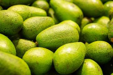 Fresh avocado in supermarket