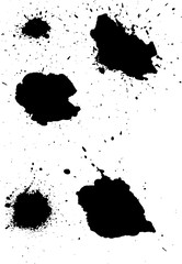 Ink stain. Black Paint Spot .