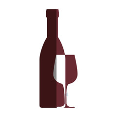 Wine bottle drink icon vector illustration graphic design