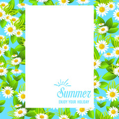 Floral summer frame