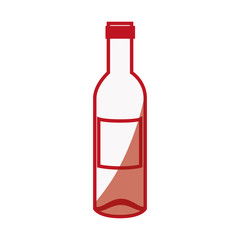 Wine bottle drink icon vector illustration graphic design