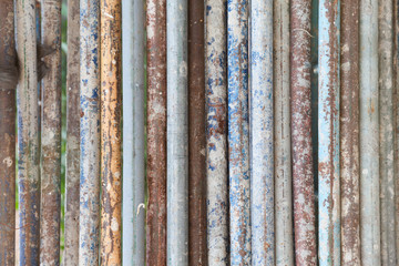 old steel bar have rusty 