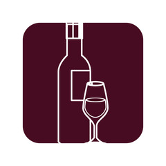 Delicious wine cup icon vector illustration graphic design