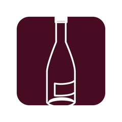 Wine bottle drink icon vector illustration graphic design