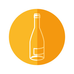 Wine bottle drink icon vector illustration graphic design