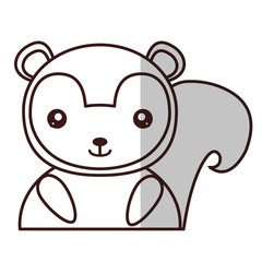 kawaii squirrel animal icon over white background. vector illustration