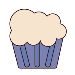 cupcake icon over white background. colorful design. vector illustration