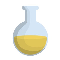 chemical flask icon over white background. colorful design. vector illustration