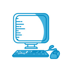 Desktop computer technology icon vector illustration graphic design