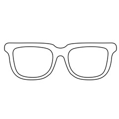 Fototapeta premium glasses icon over white background. vector illustration