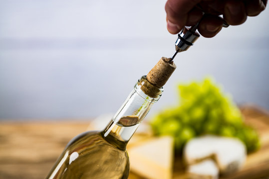 Wine and chease concept