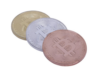 gold silver and bronze coins bitcoin