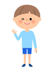 男の子 OKサイン