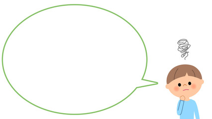困る男の子　吹き出し