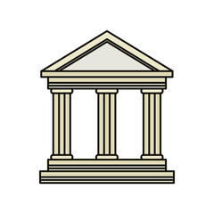 Obraz premium University building symbol icon vector illustration graphic design