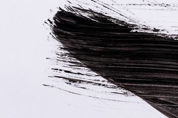 Black paint isolated on white background