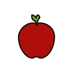 Delicious apple fruit icon vector illustration graphic design