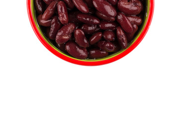 Red kidney beans in a dish