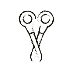 Scissor cut utensil icon vector illustration graphic design